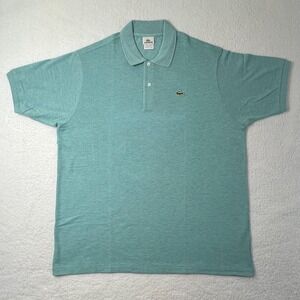 LACOSTE Logo Polo Shirt 100% Cotton‎ Light Turquoise Men's US Size 2XL VTG NWT